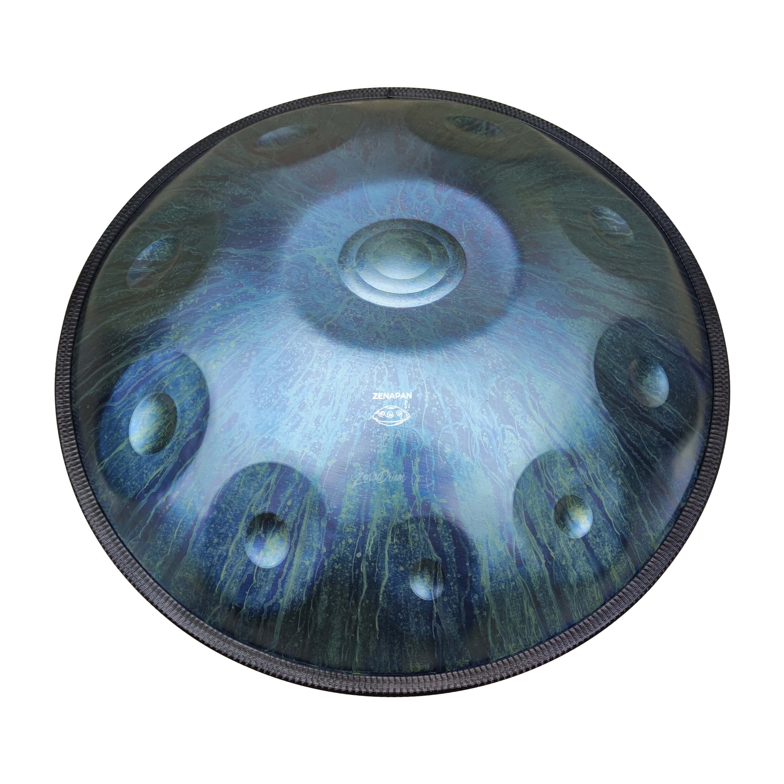 handpan drum for beginners; handpan kurd, handpan Blu craqued